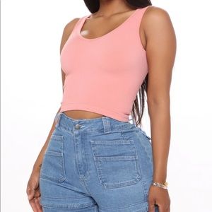 Pink Cropped Tank